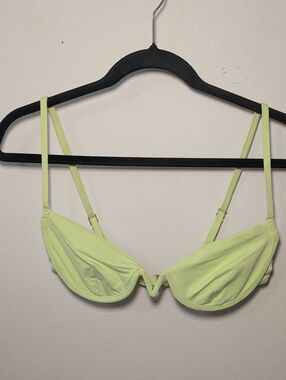 L*Space Nico Underwire Bikini Top Mojito Green Beach Summer Women's Size L